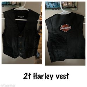 Leather Harley Davidson vest